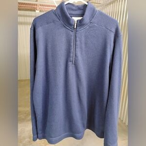 Men's Classic Blue Zip-Up Sweater
